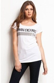 Armani-EXchange-Womens-Logo-T-Shirt-White